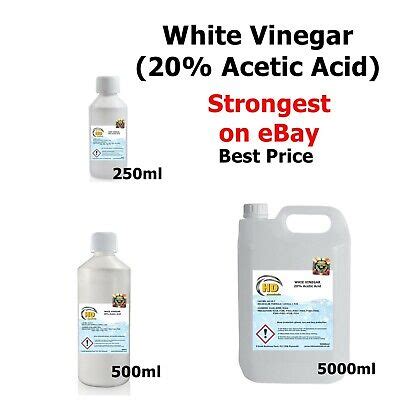 strong white vinegar for cleaning.